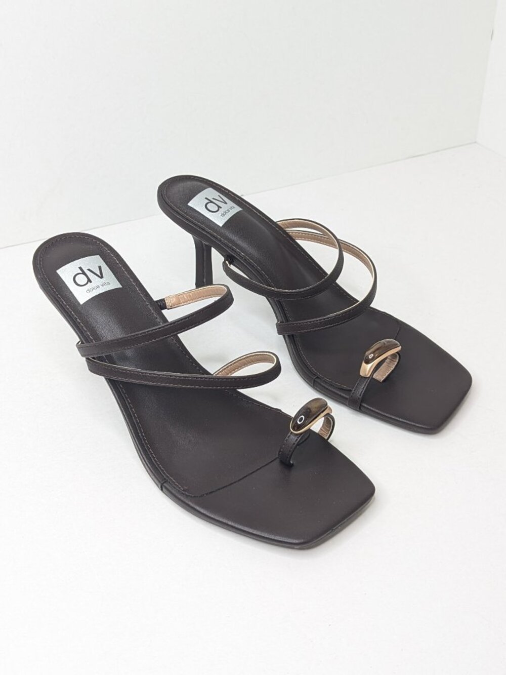 Dolce Vita Zori Heeled Sandals Brown Womens 10
